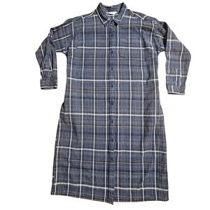 Bridge & Burn Cotton Plaid Shirt Dress XL Sustainable Series Elevated Basic